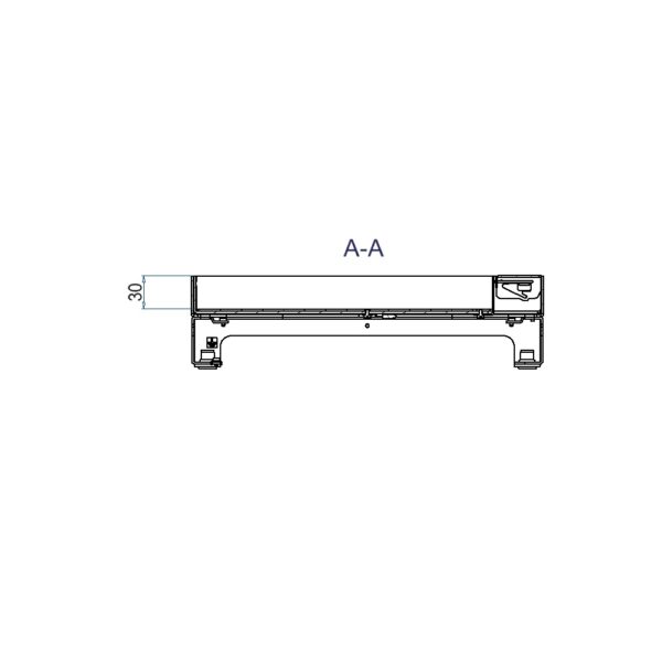 Produktbild UBD 324 301  -  Unterflur-Bodendose UBD 320 inkl. Deckel mit Kante, geschlossen, 30mm Vertiefung und 1 Schnurauslass